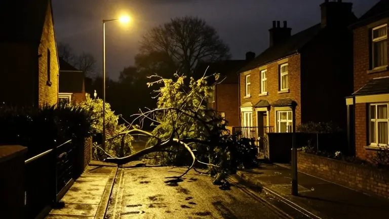 Illustration for: 90,000 UK Homes Still Dark After Storms