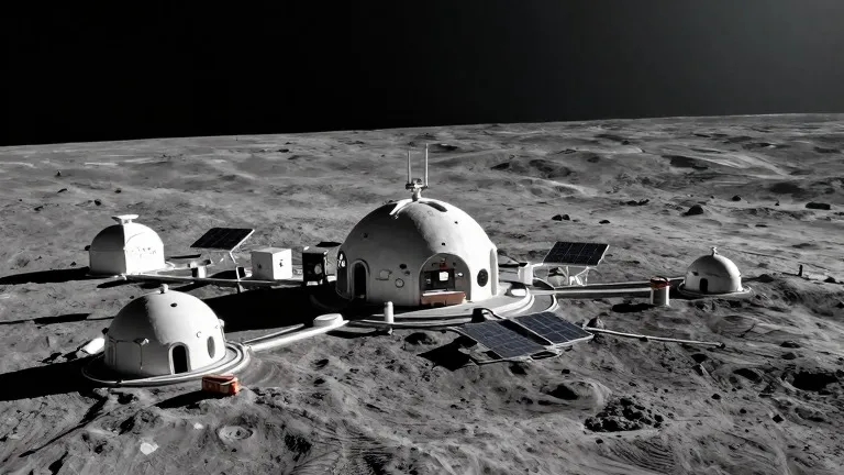 Illustration for: Moon Water Reserves Support Only 10,000 Residents