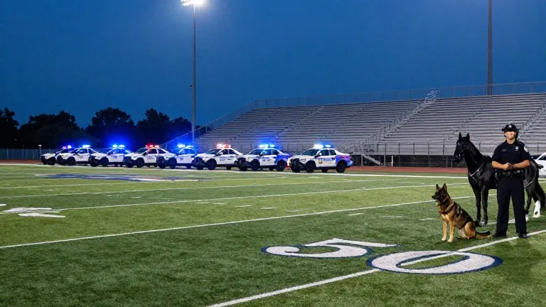 Illustration for: Sheriff clears Harmony football game after ruling threats fake